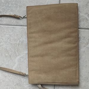 Vintage leather suede handbag